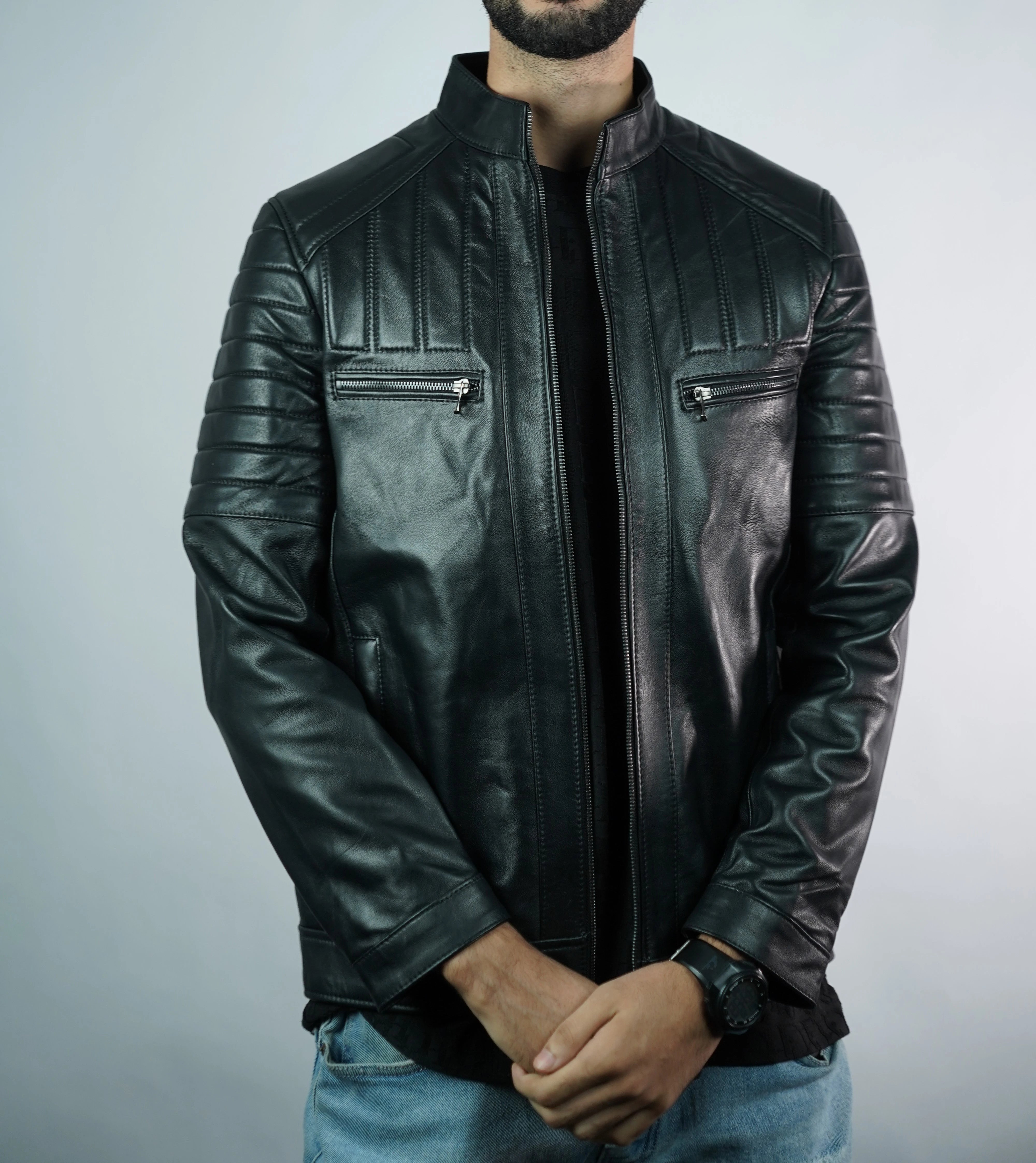 Men’s Leather Jacket – Origin Black