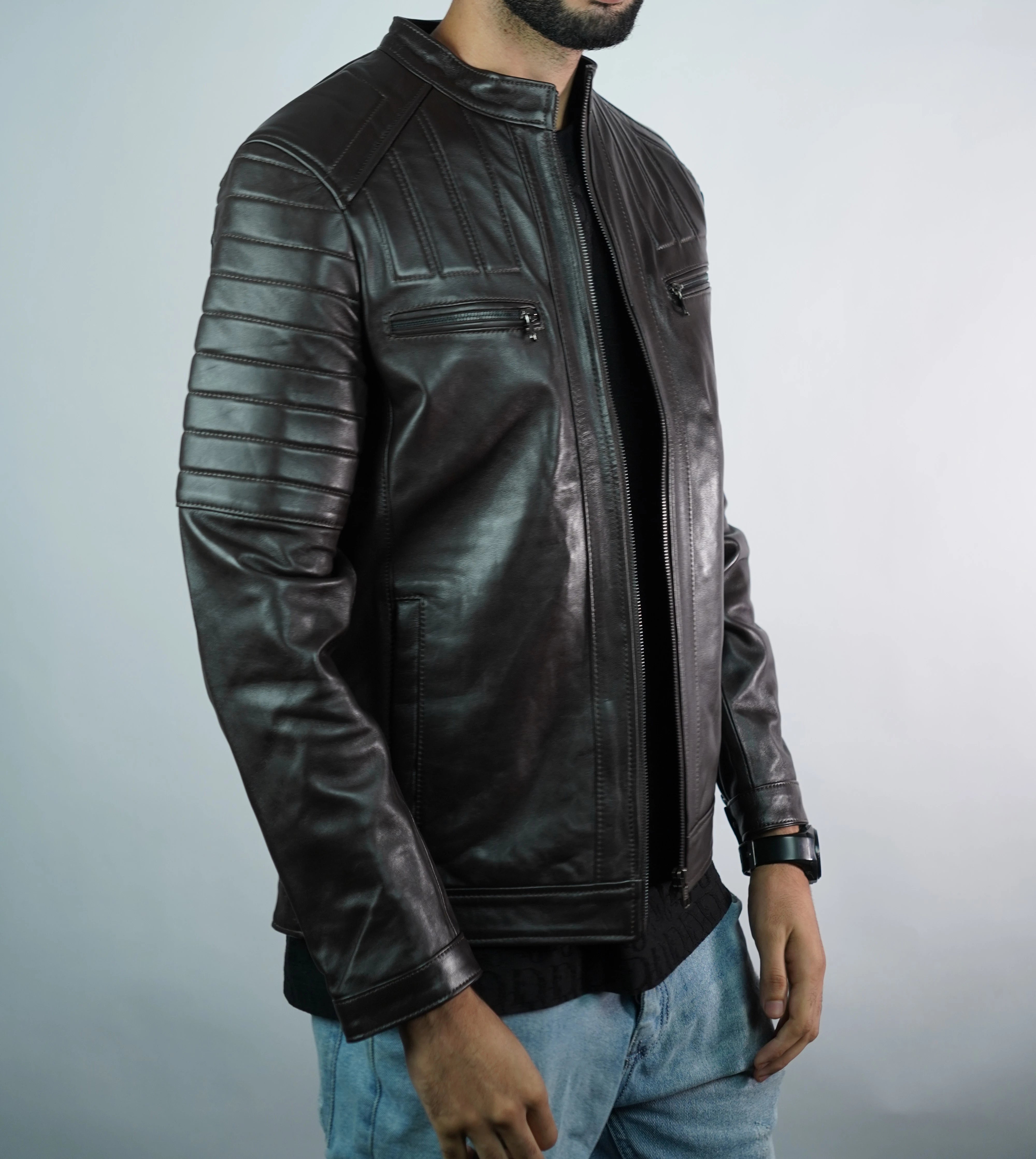 Men’s Leather Jacket – Origin Brown