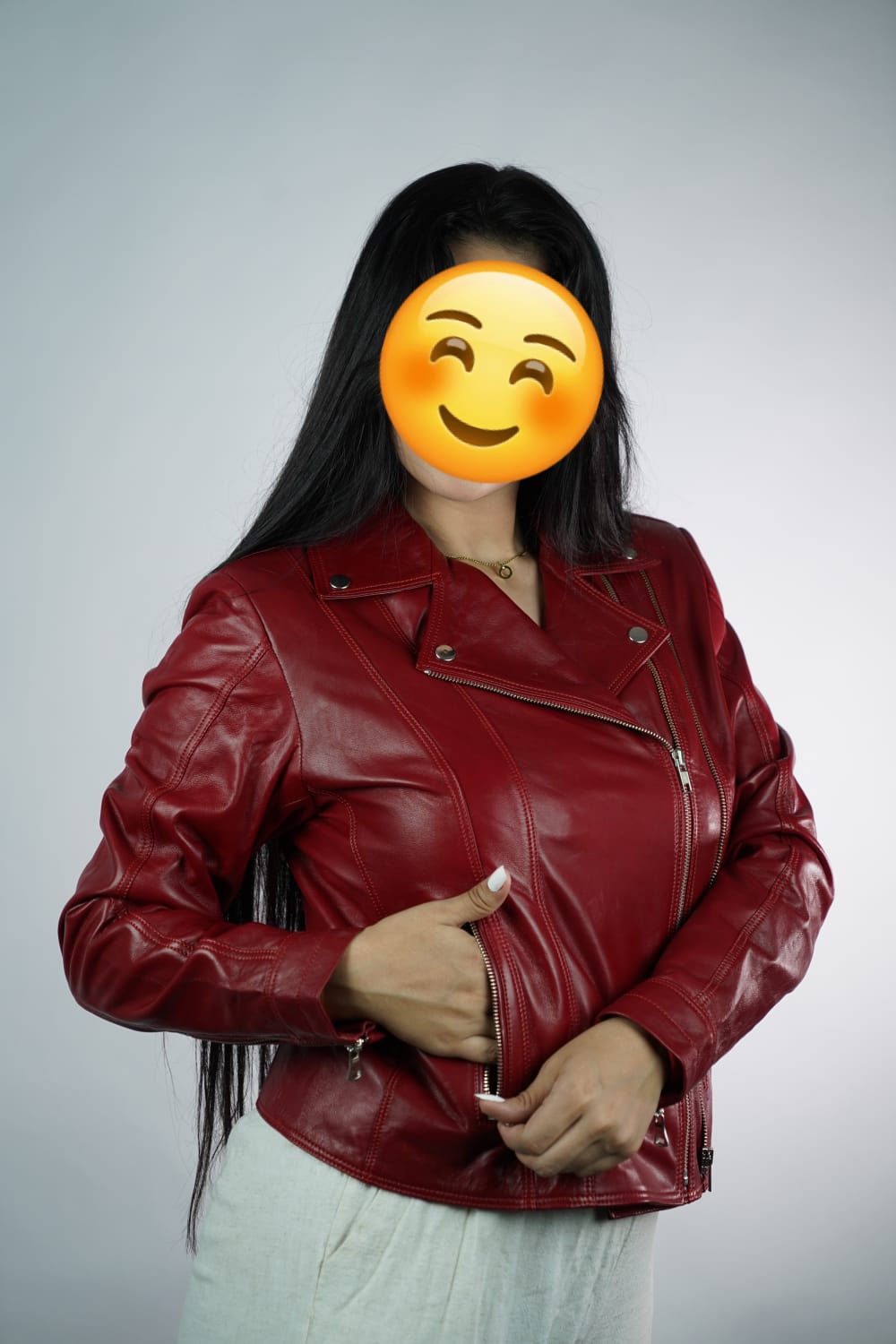 جاكيط كوير أصلية، مصنوعة يدويًا من الجلد الطبيعي %100